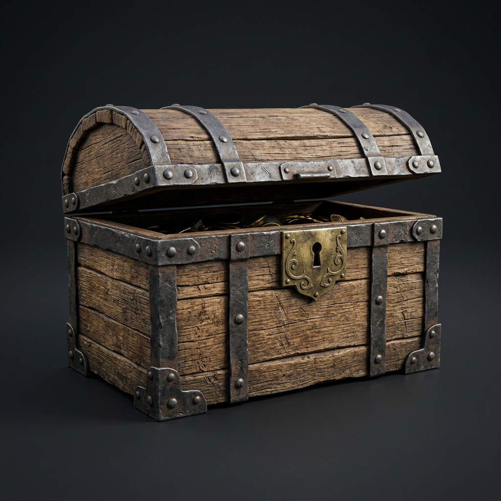 Oak Treasure Chest